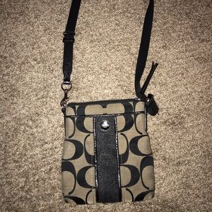 Authentic black and grey Coach crossbody bag